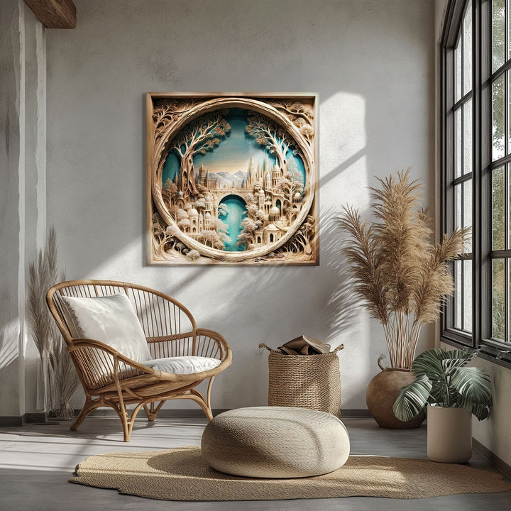 Serenity Haven glass wall art