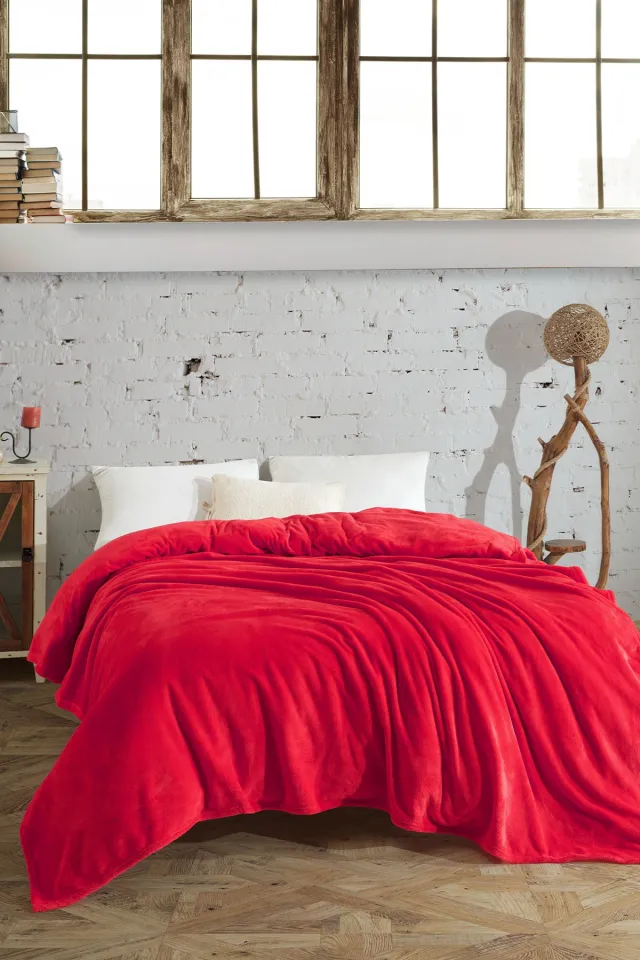 Elart Daisy Double Blanket Red