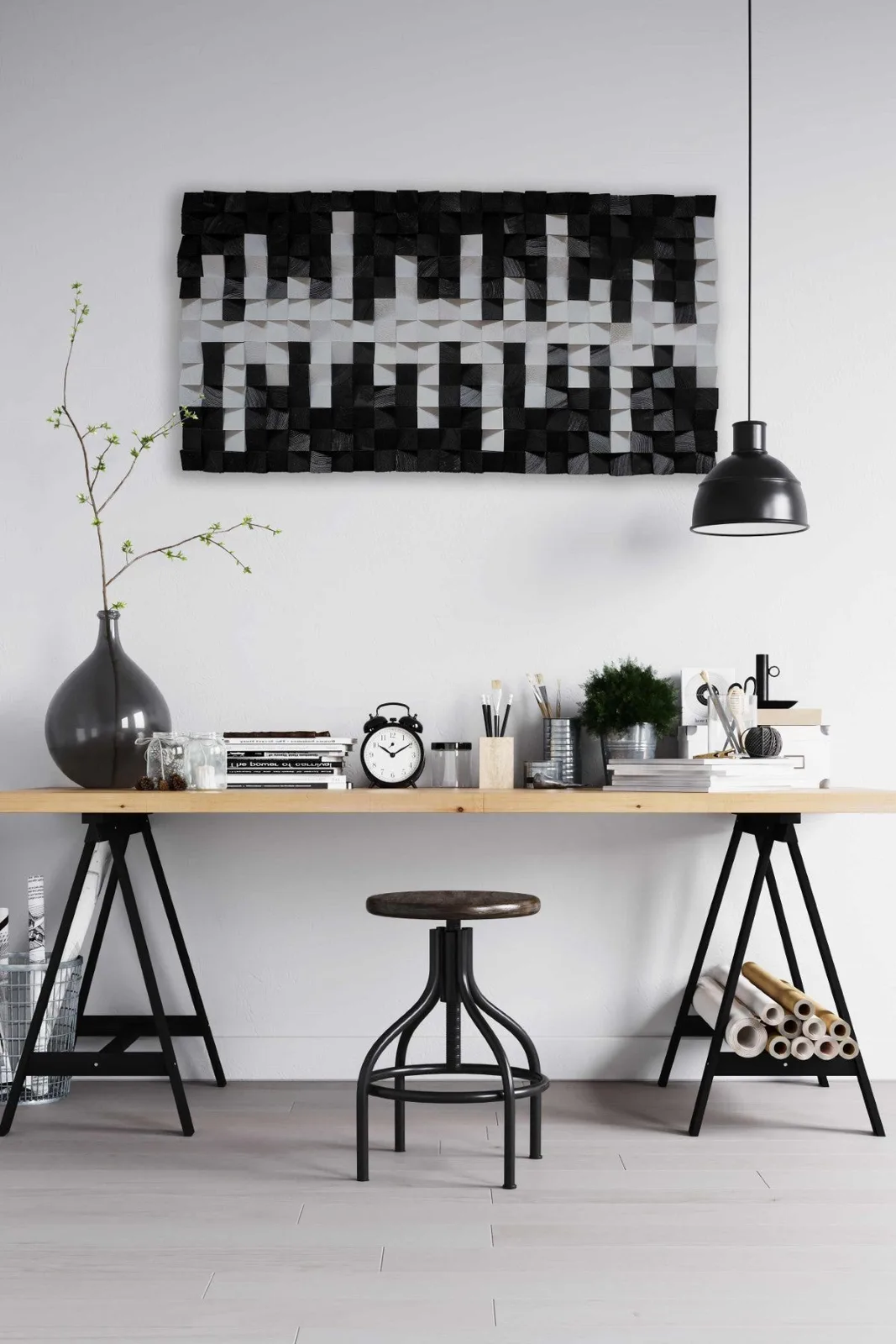 Soundwave Mosaic wood wall art