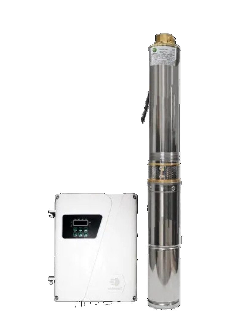 مضخة AC-DC 4 إنش 220 فولت 2200 واط 14 طن أقصى ارتفاع رفع 125 متر بمخرجين
