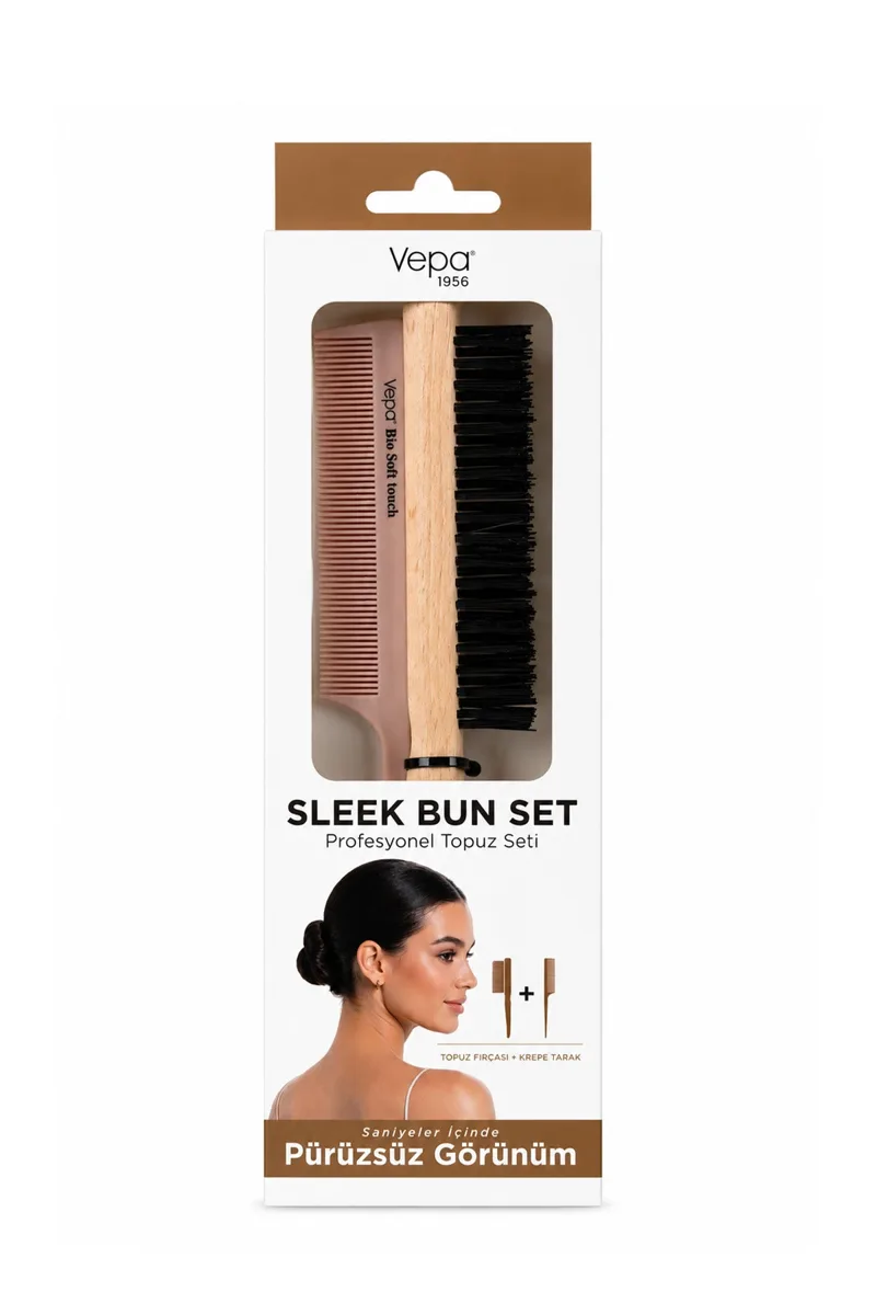 Professional bun brush set