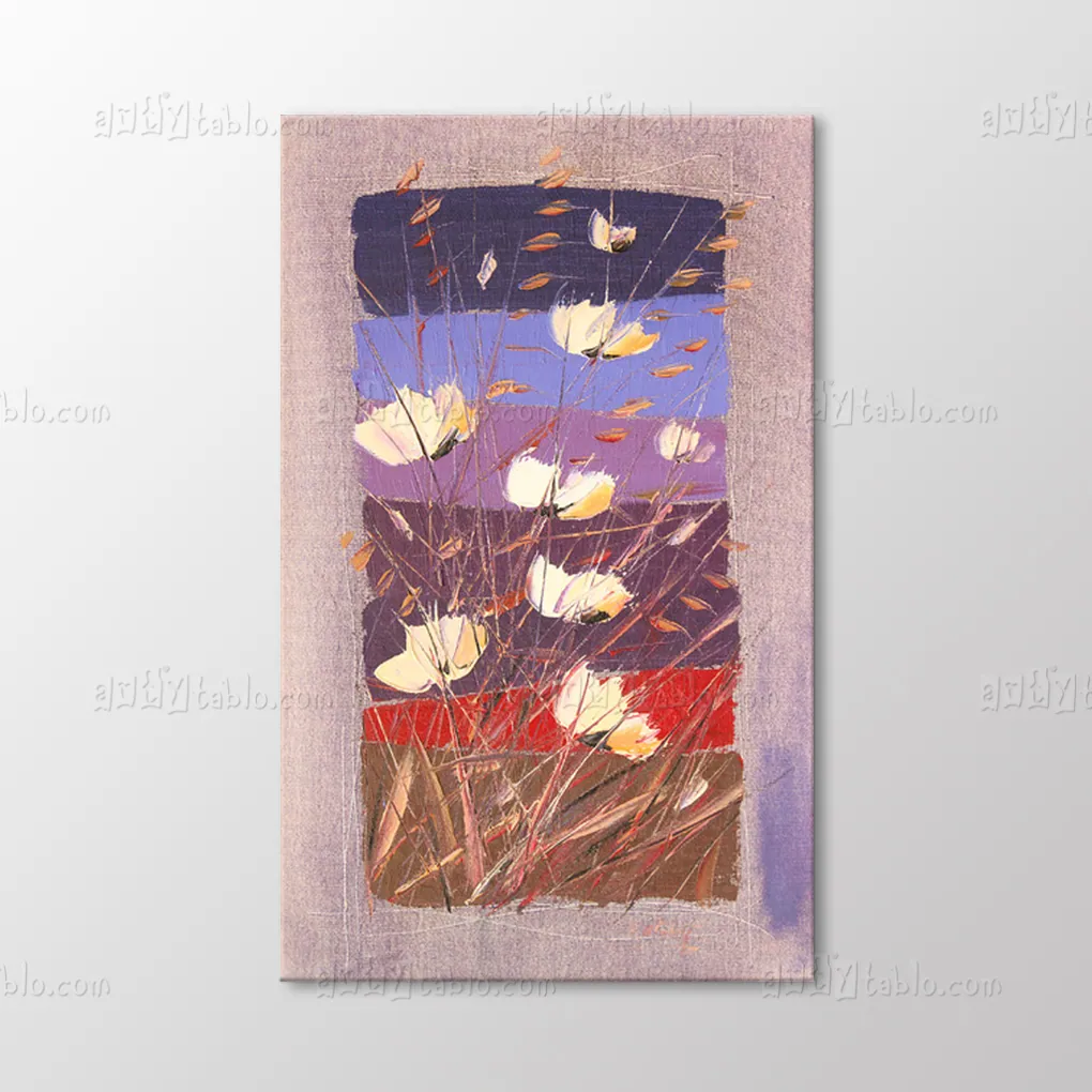 Mor Tonlarda Gelincik Tablo canvas wall art