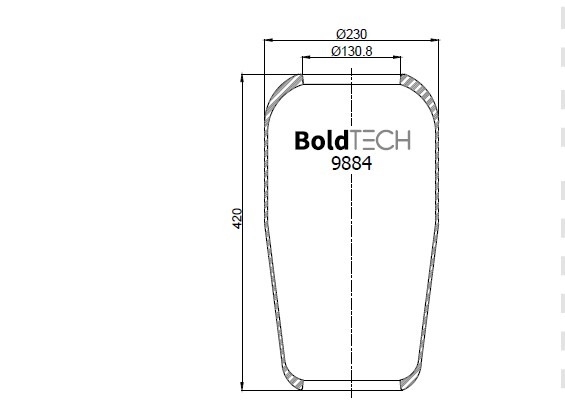 9884 R BoldTech Air Springs for Cab, Seat and Lift Systems