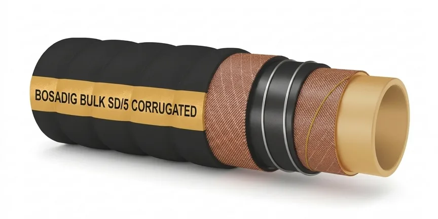خرطوم نقل المواد السائبة مموّج للشفط والتفريغ BOSADIG BULK SD/5 CORRUGATED