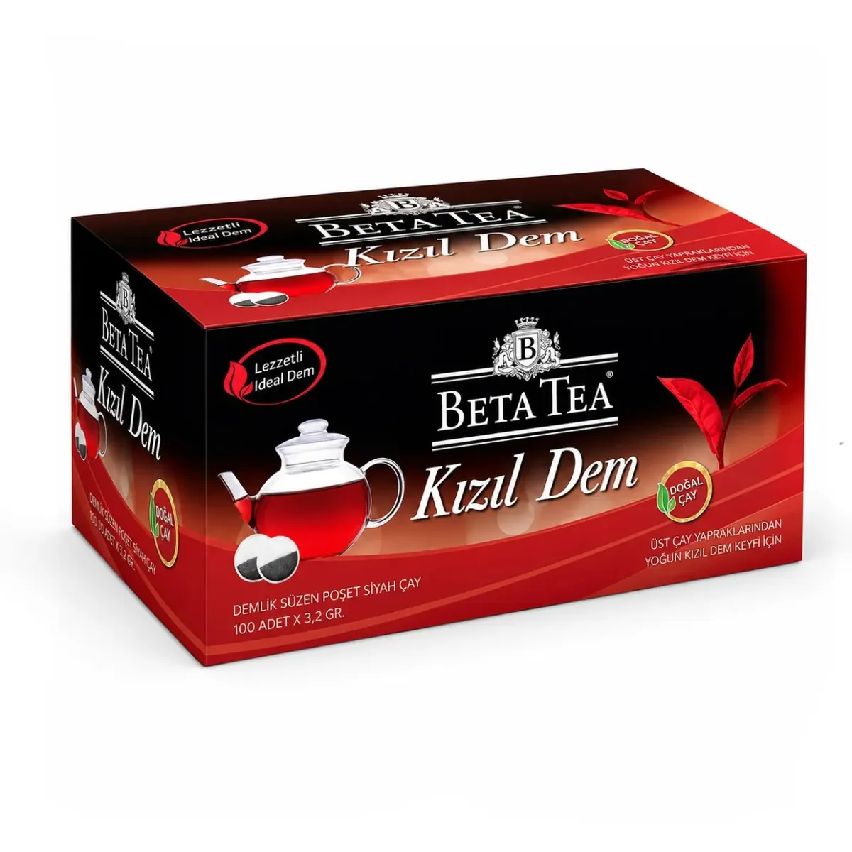 Beta Tea كيزيل دم شاي تركي أكياس للبراد 100 × 3.2 غرام