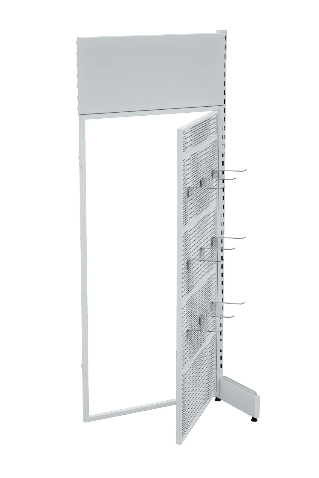 وحدة باب بعمود واحد بلون أبيض (لا تُستخدم وحدها) 90*H220 CM