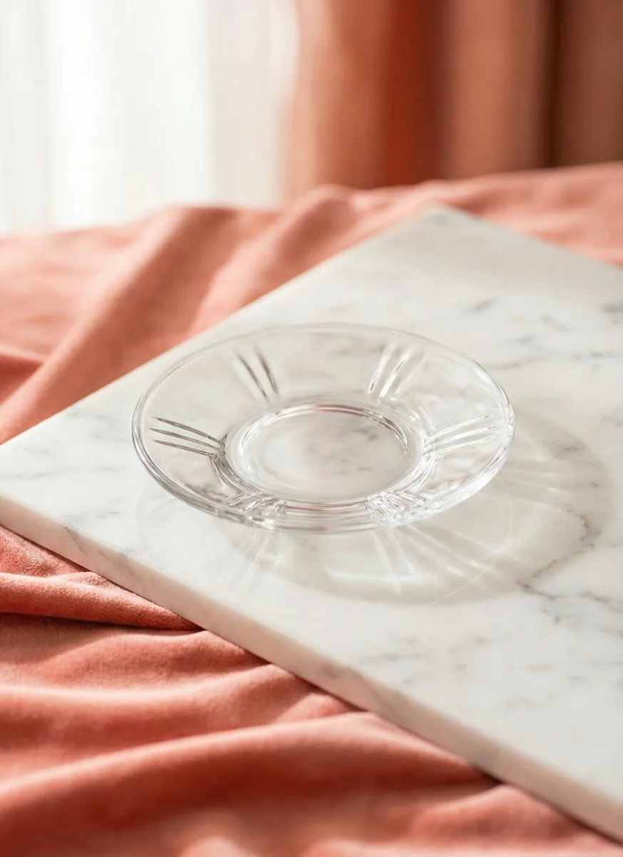 Zoey glass tea saucer