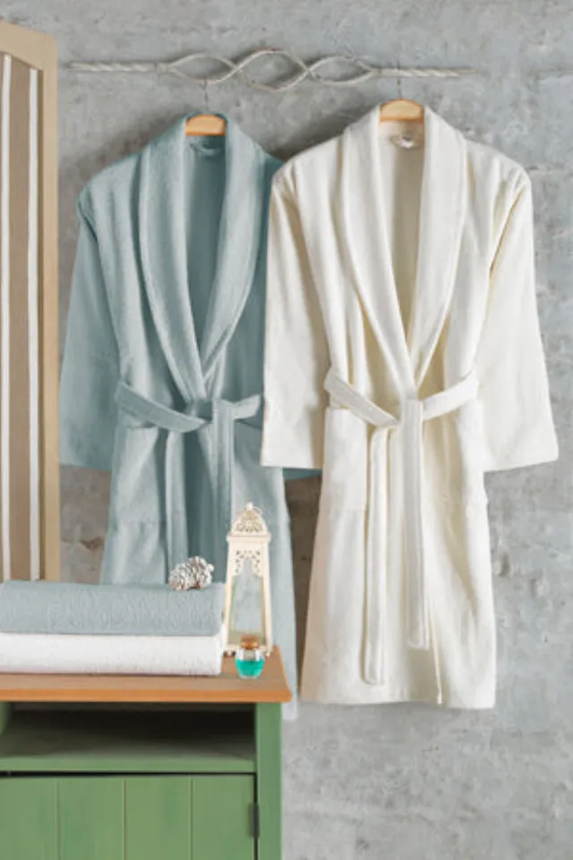 Elart Naturel Family Bathrobe Set 4 Pieces Green
