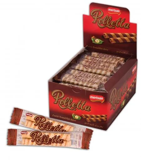 Hazelnut Cream Rolled Wafer Choco Rolletta 2 Rolls