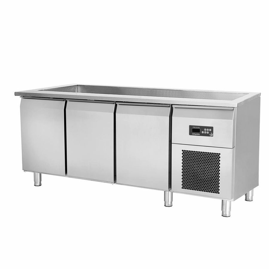 3-Stainless-Door Refrigerated Service Counter