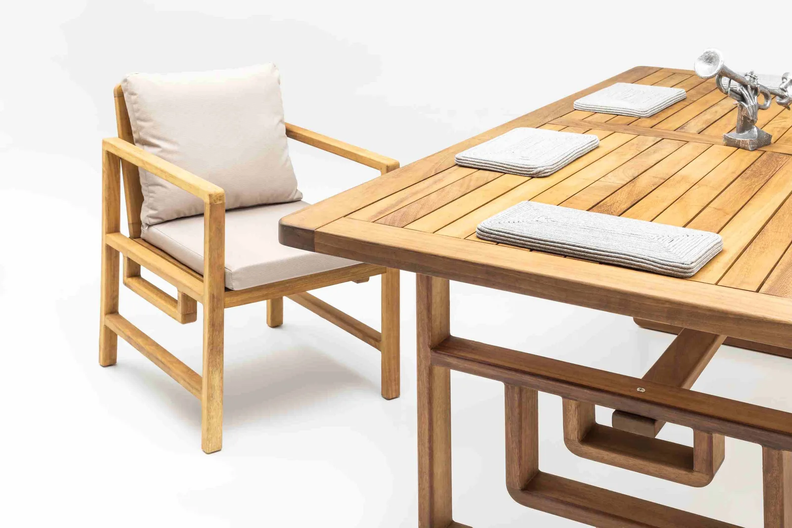 طقم طعام خارجي Napoli Wood