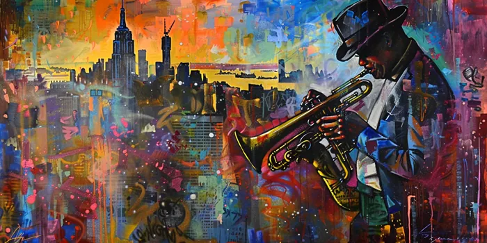 Sehrin Ritminde Jazz Trompeti Canvas Tablo canvas wall art