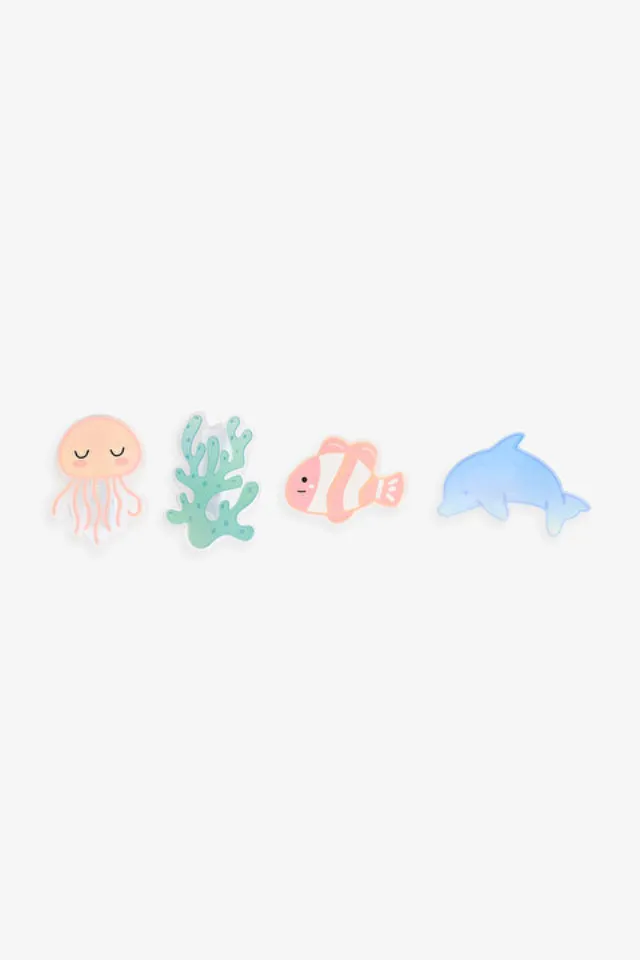Sea Hair Clips for Girls, Pack of 4