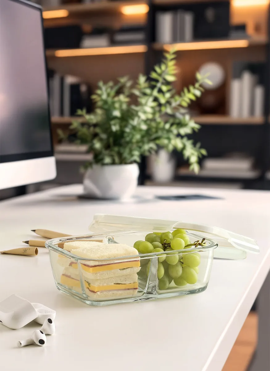 Fresco glass compartment food storage container