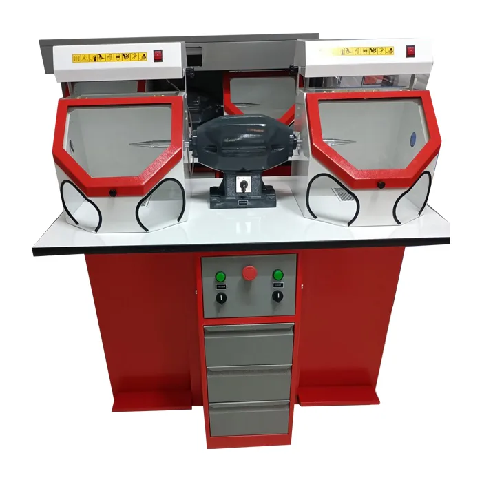 Red medium cabinet jewelry polishing machine