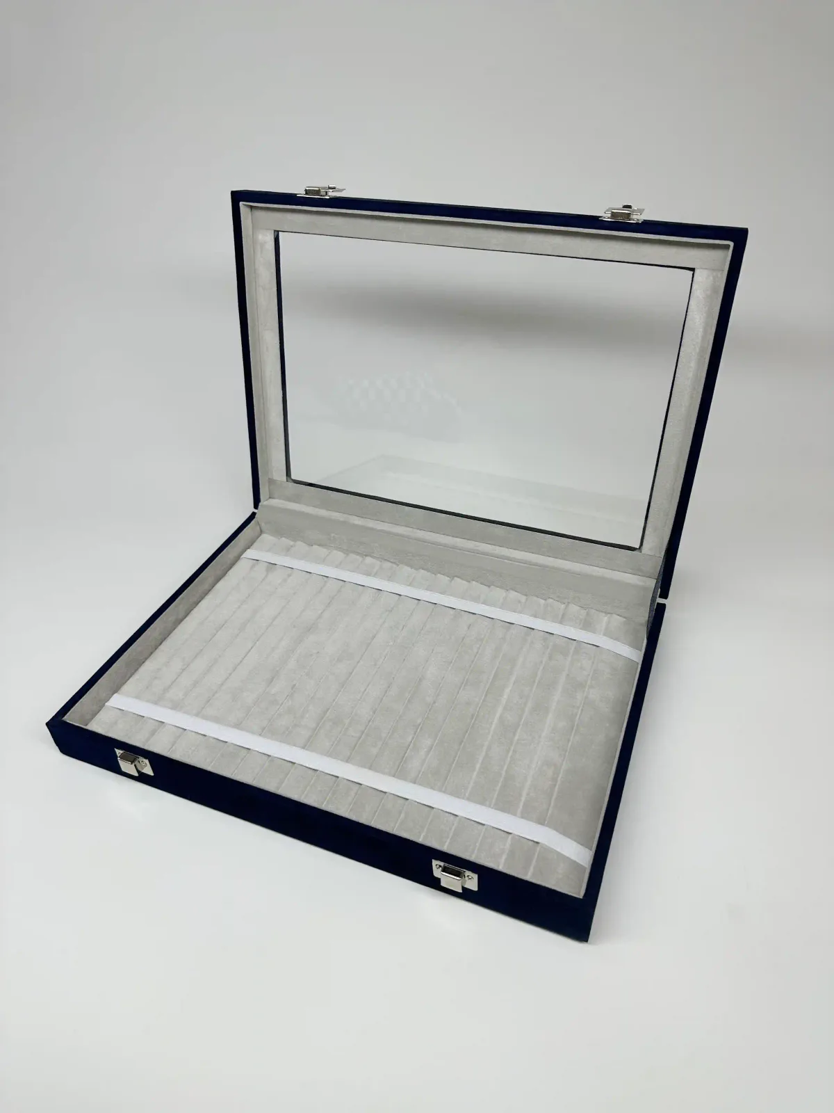 Glass-lid bracelet jewelry box