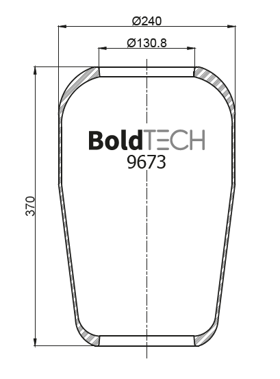 9673 R BoldTech Air Springs for Cab, Seat and Lift Systems, Vehicle Rolling Air Bags
