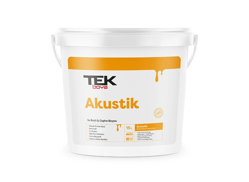 Acoustic water-based gloss interior wall paint