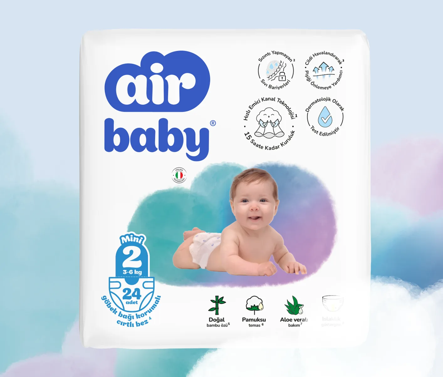 حفاضات أطفال Air Baby Standart مقاس 2 Mini