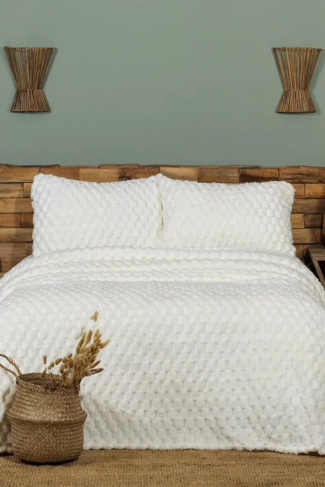Elart Polen Blanket Set Single Wellsoft 2 Pieces (180x240 cm) Ecru