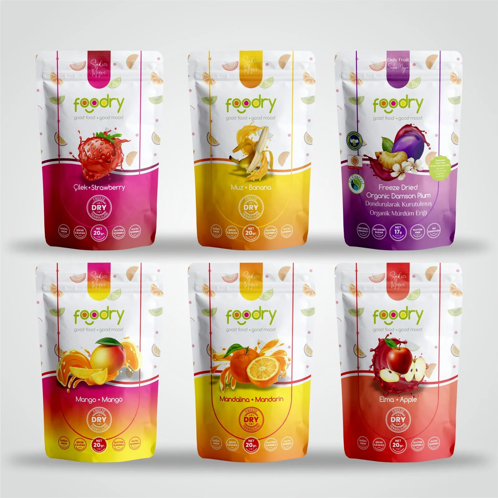 Freeze-dried fruit trial pack 6 pieces