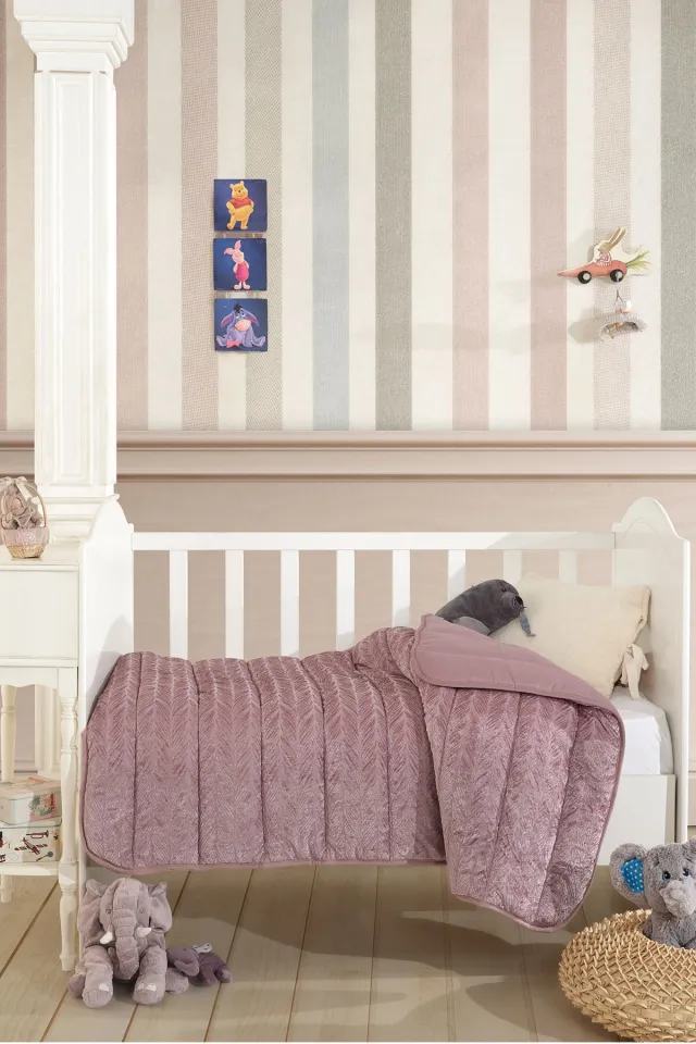 Elart Velvet Baby Quilt (150x100 cm) Dusty Rose