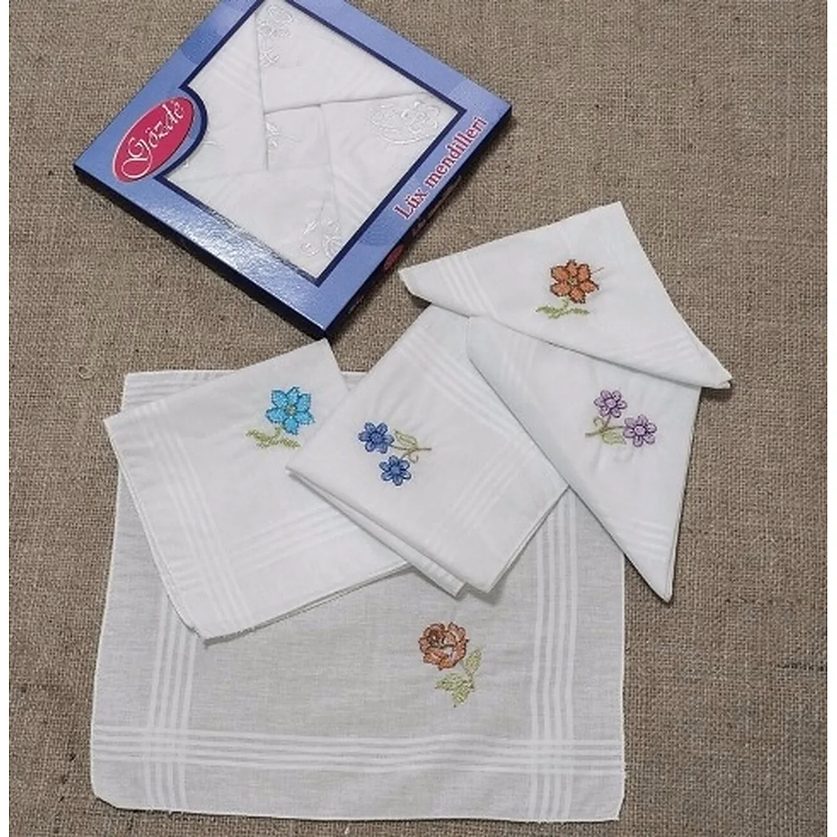 Embroidered Cotton Handkerchief – 100% cotton