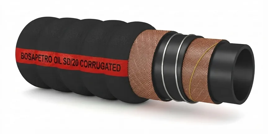 Oil and fuel hose (corrugated, suction and delivery) BOSAPETRO OIL SD/20 CORRUGATED