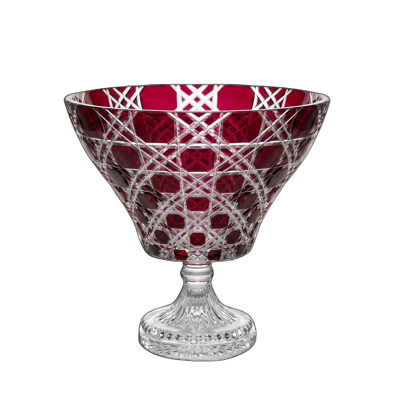 Verdura Trumpet Bowl Crimson Red glass bowl