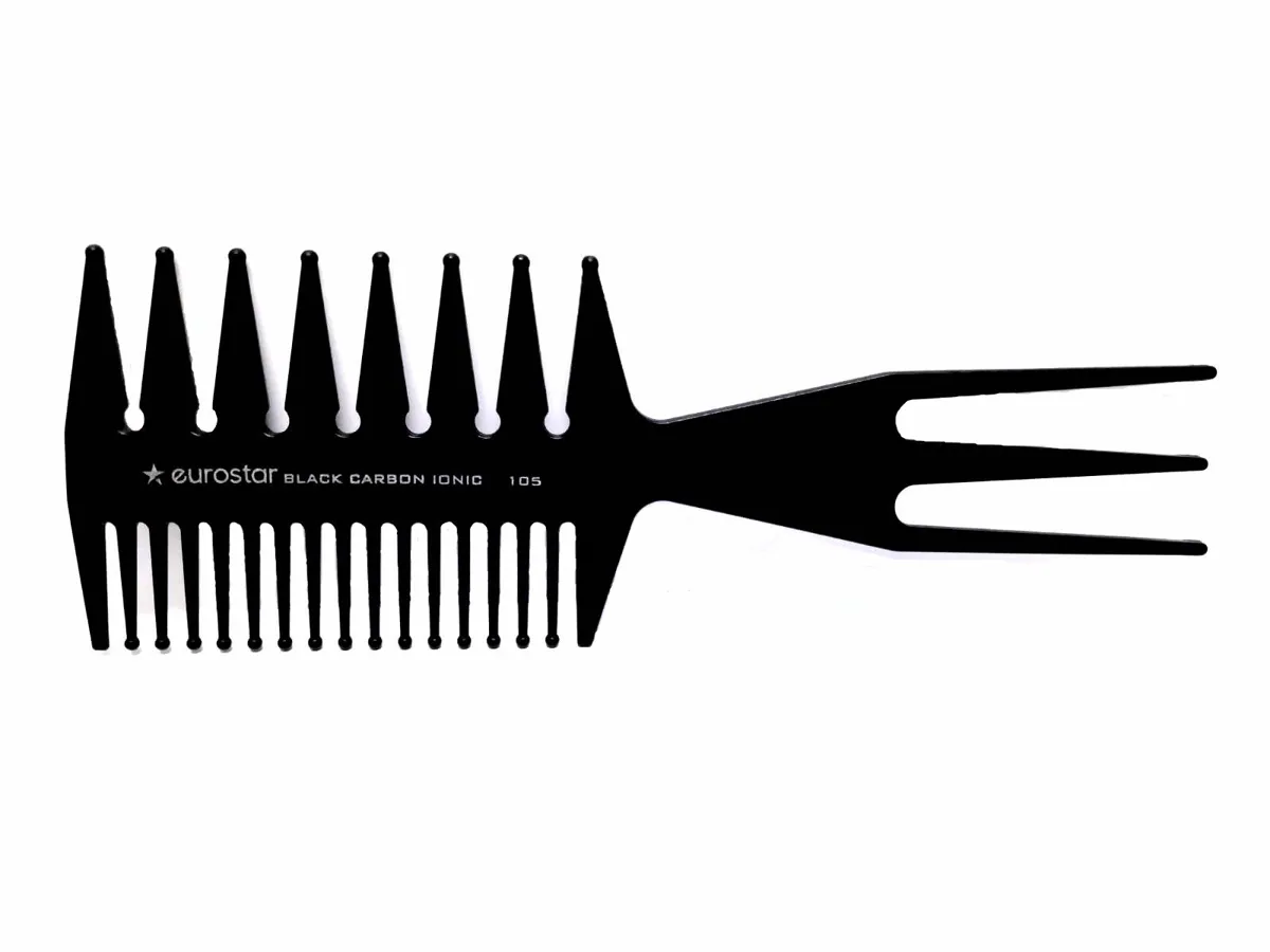 EuroStar 105 Carbon Black Multi-Purpose Men's Comb