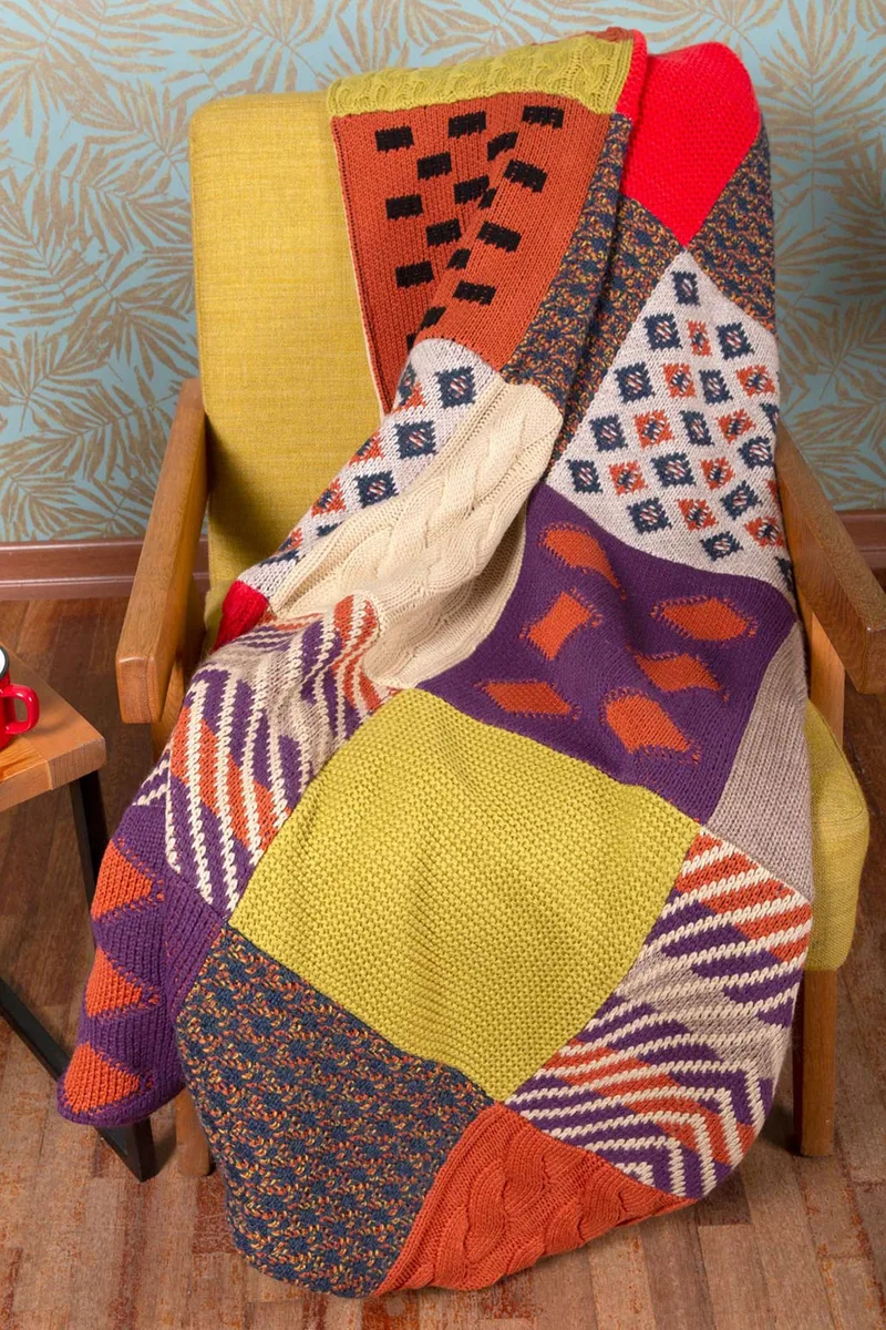 Peraluna patchwork TV blanket