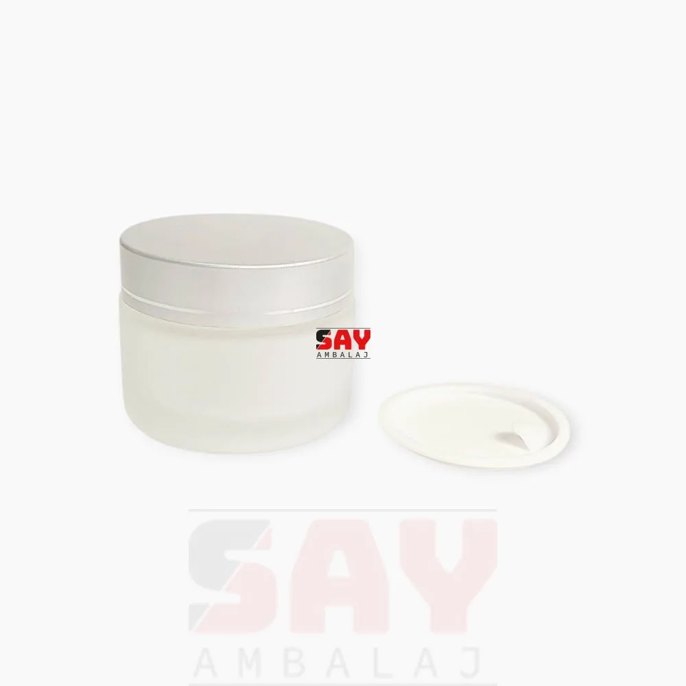 مرطبان كريم زجاجي مصنفر 50 CC 52 mm