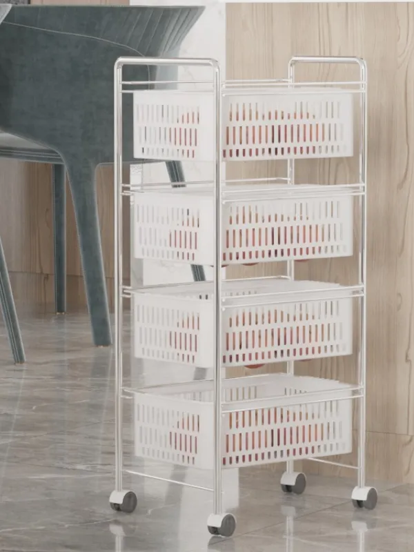 SG034 Four-Tier Storage Trolley with Removable Plastic Baskets