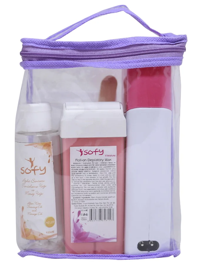 مجموعة شمع إزالة شعر رول أون Sofy Titanium