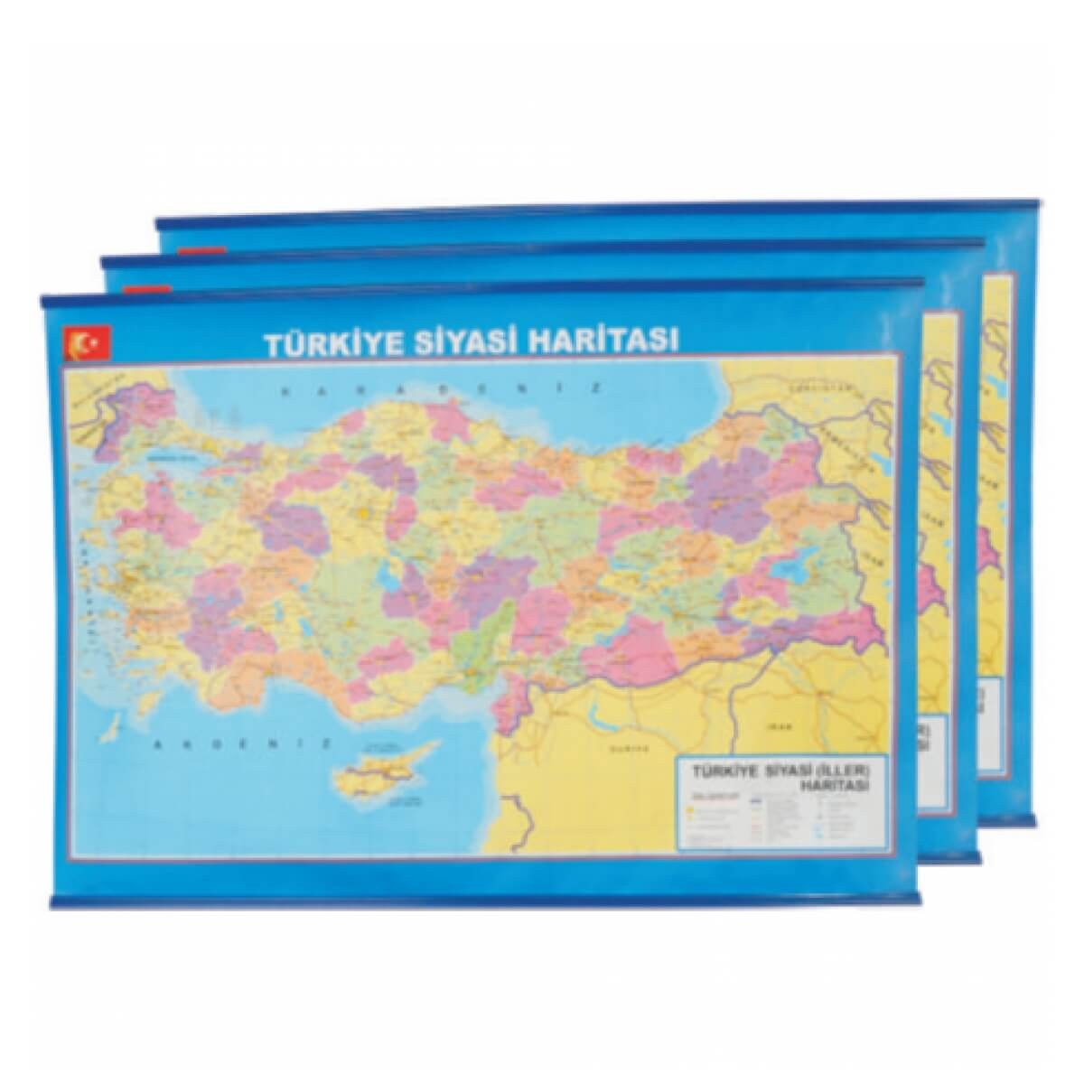 Hanging Slatted Political and Physical Maps