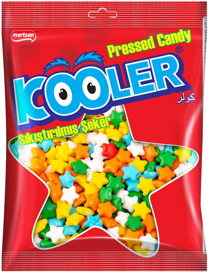 Kooler Fruit Flavored Colored Star Candy