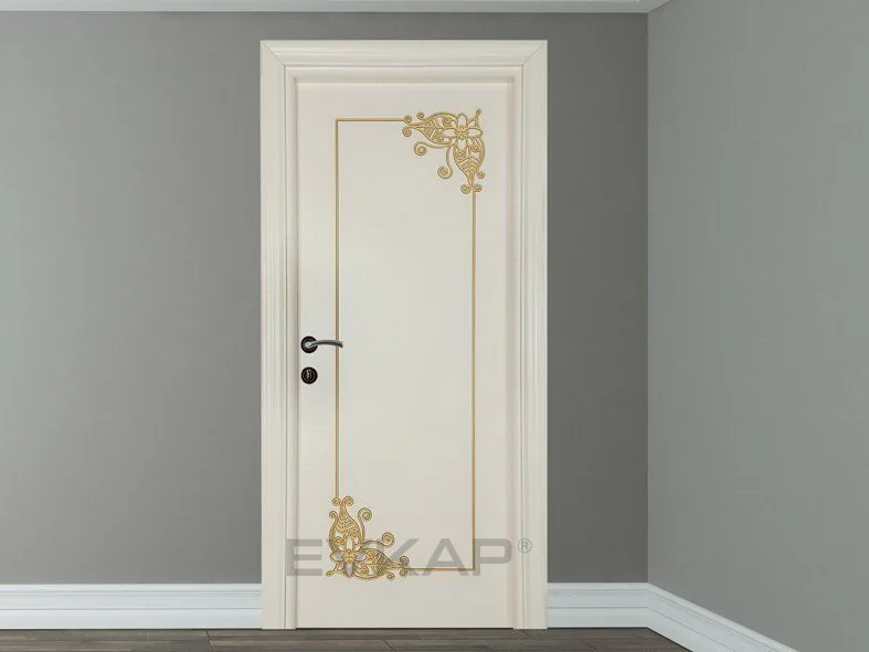 Gold Patterned White Interior Lacquered Door