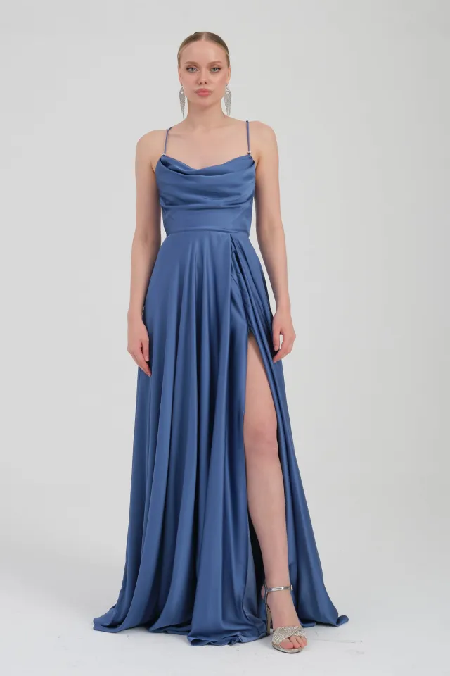 TİMİ Indigo Evening Dress
