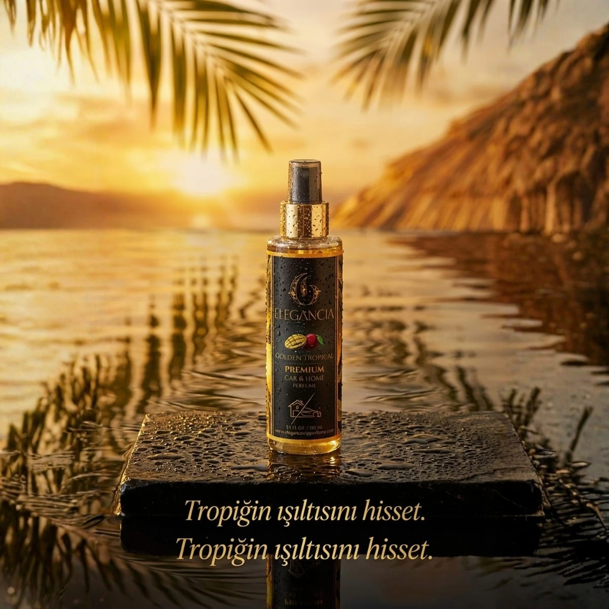 Elegancia Golden Tropical Premium luxury car air freshener