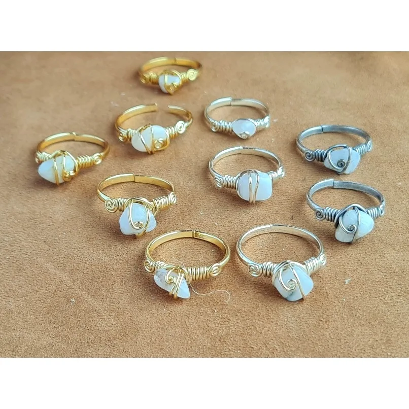 Wire Wrapped Stone Ring No. 18