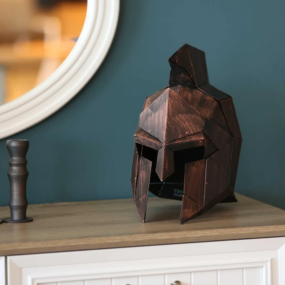 Custom Spartan Metal Helmet Decor