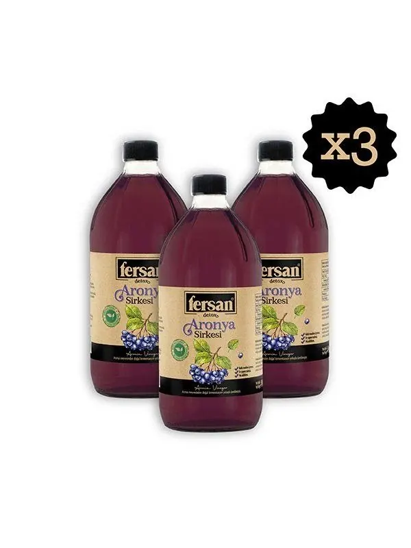 خل الأرونيا بالتخمير الطبيعي Fersan 490 مل زجاج × 3 قطع