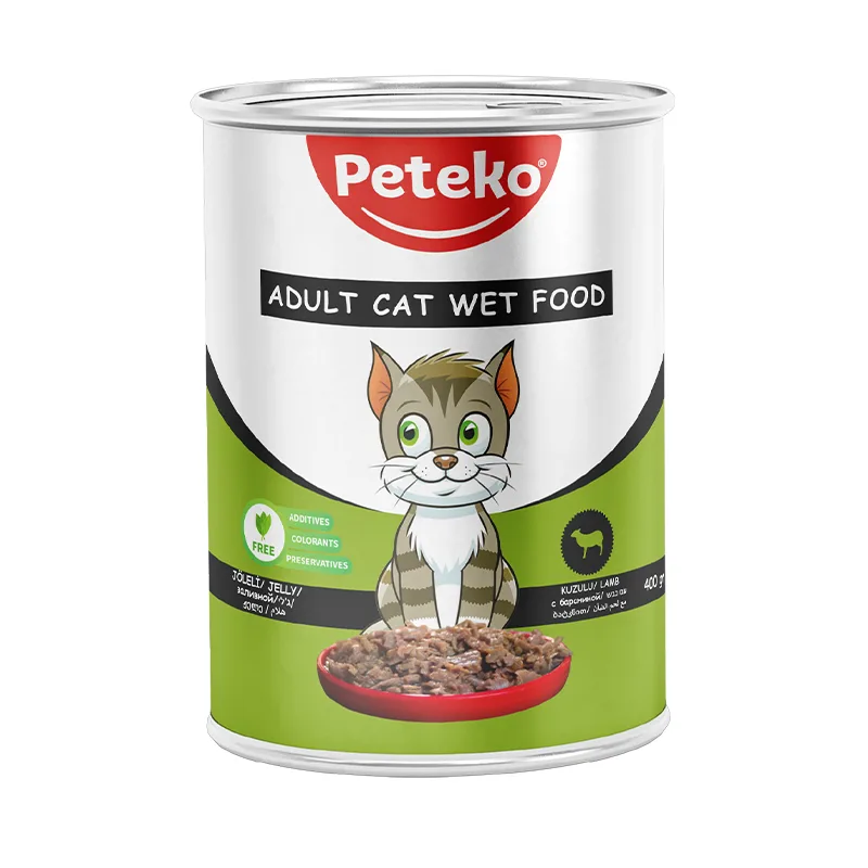 طعام جاف للقطط البالغة بلحم الضأن (Petkon)
