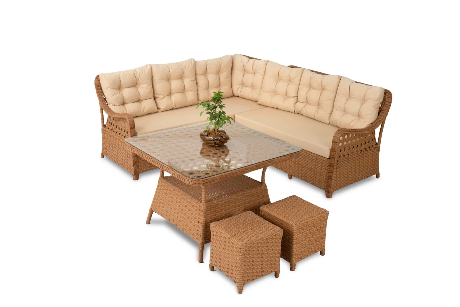 طقم زاوية خارجي Lidya Rattan