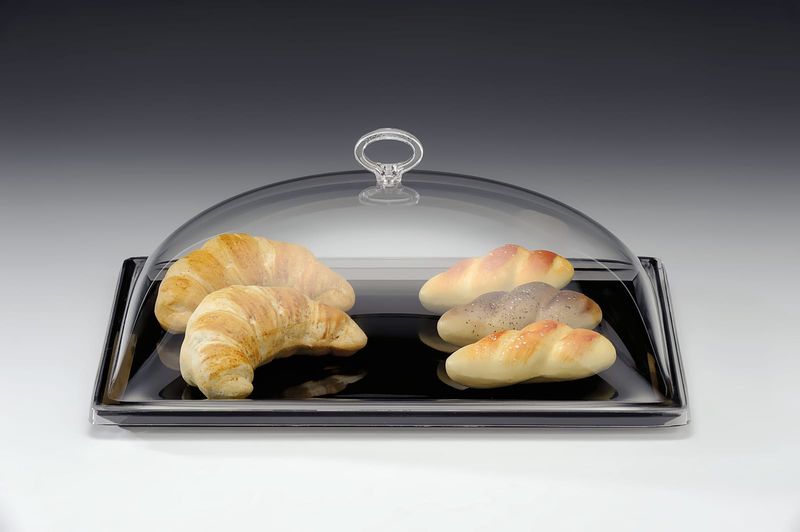 ZCP 691 — علبة حفظ بقاعدة ميلامين وغطاء أكريليك (K-2045) 25 x 35 cm