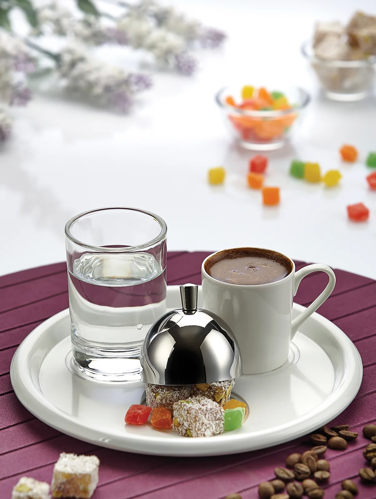 BRD-406307 round Turkish coffee serving set 19 cm