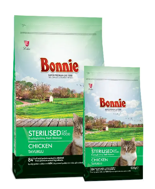 Bonnie طعام قطط بالغة معقّمة