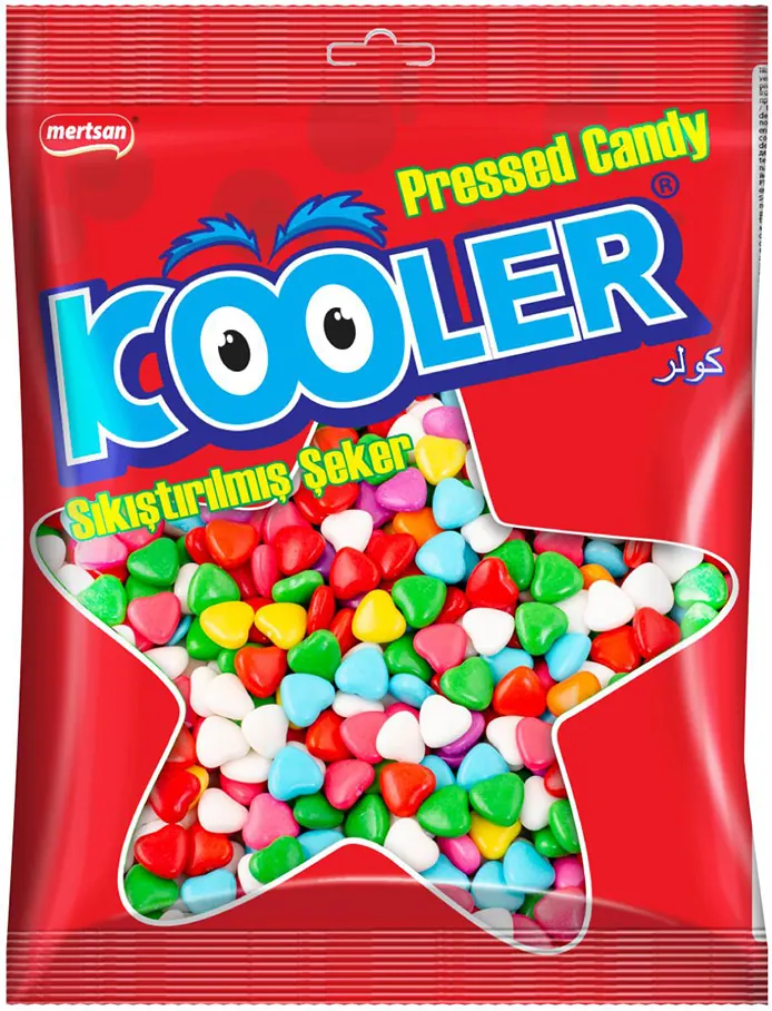 Kooler Colorful Heart Shaped Firm Candy