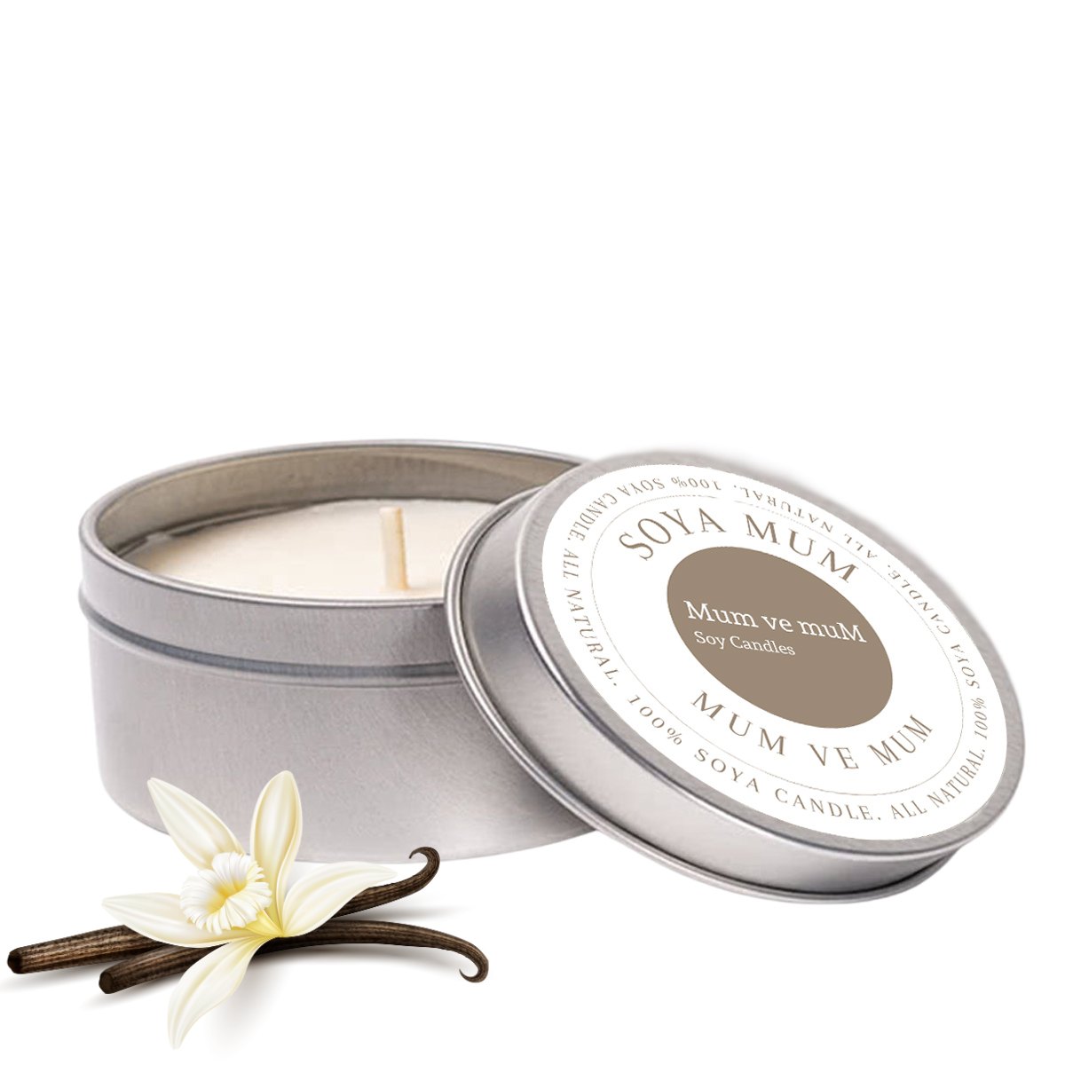 Soy Wax Tin Can Candle Vanilla