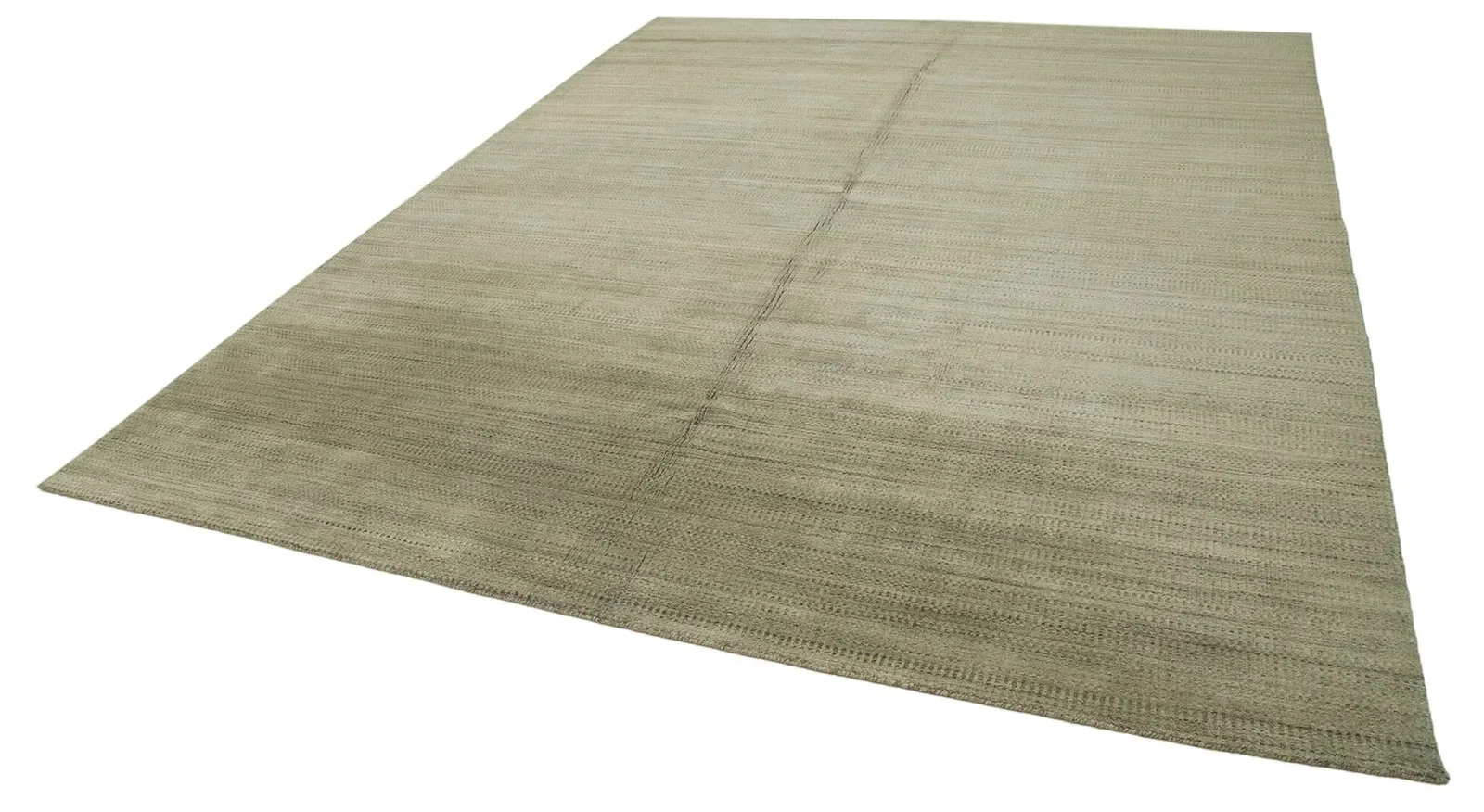 Khaki Modern Living Room Rug - Wool Handwoven 274x366 cm